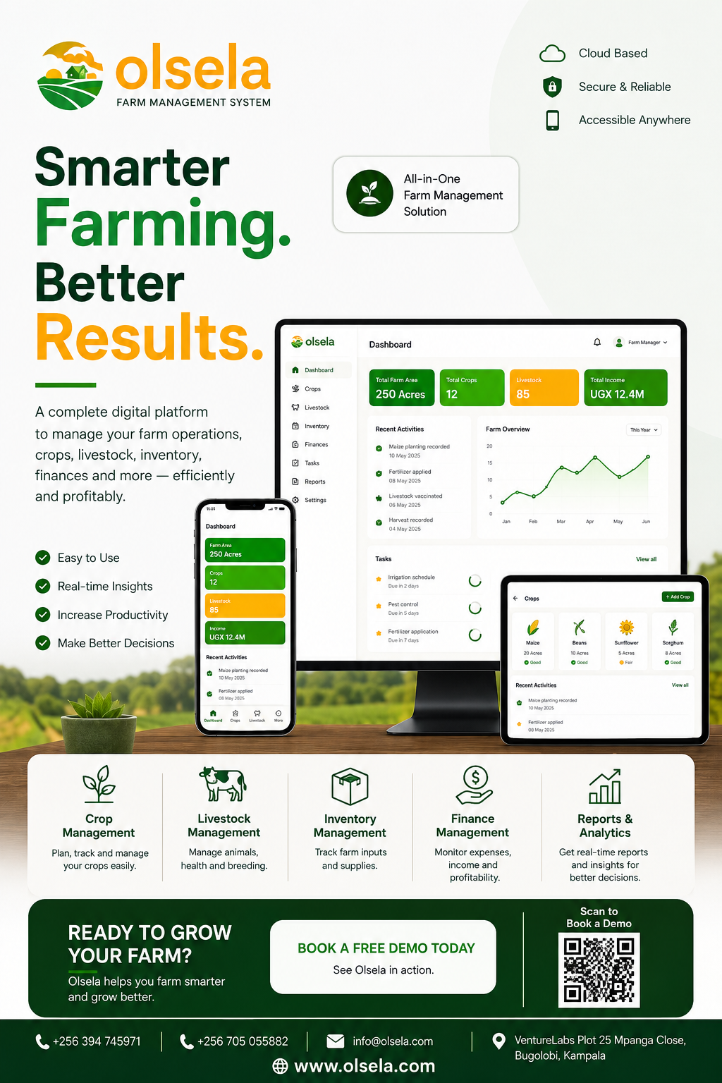 Olsela farm management dashboard